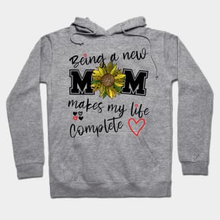 Being a new mom, expecting mother gift, Happy first Mothers Day Hoodie